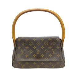 ◎◎ LOUIS VUITTON ルイヴィトン モノグラム ミニルーピング ハンドバッグ M51147 ブラウン Cランク