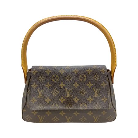  LOUIS VUITTON ルイヴィトン モノグラム ミニルーピング ハンドバッグ M51147 ブラウン