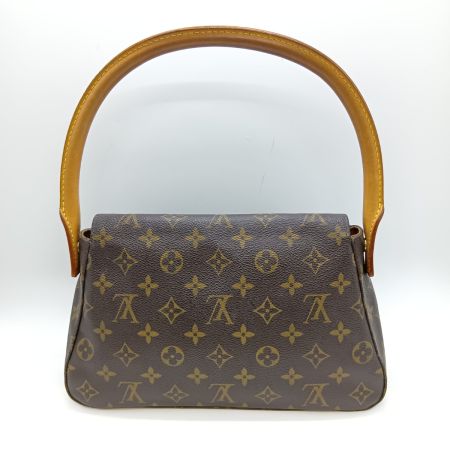  LOUIS VUITTON ルイヴィトン モノグラム ミニルーピング ハンドバッグ M51147 ブラウン