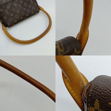  LOUIS VUITTON ルイヴィトン モノグラム ミニルーピング ハンドバッグ M51147 ブラウン