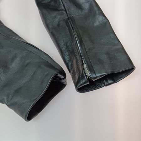  DAYTONA ダブルライダースジャケット 革ジャン レザー レディース サイズM DL-003 ブラック