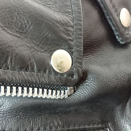  DAYTONA ダブルライダースジャケット 革ジャン レザー レディース サイズM DL-003 ブラック