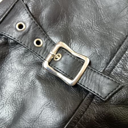  DAYTONA ダブルライダースジャケット 革ジャン レザー レディース サイズM DL-003 ブラック