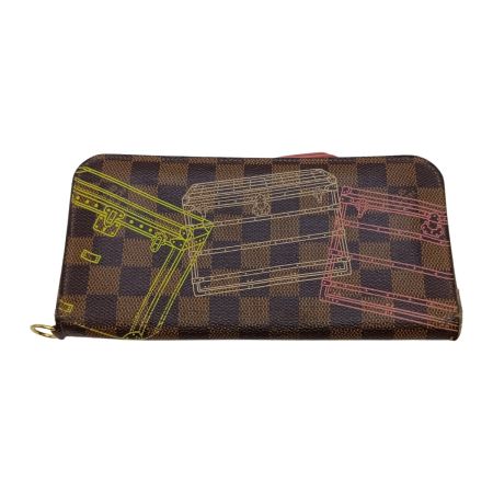  LOUIS VUITTON ルイヴィトン ダミエ ポルトフォイユ・アンソリット 長財布 Ｎ63025 ブラウン イニシャル有