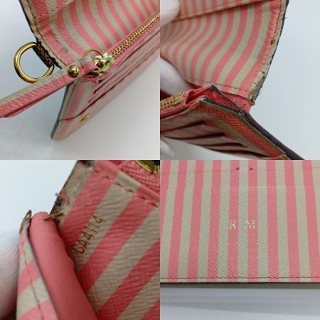  LOUIS VUITTON ルイヴィトン ダミエ ポルトフォイユ・アンソリット 長財布 Ｎ63025 ブラウン イニシャル有