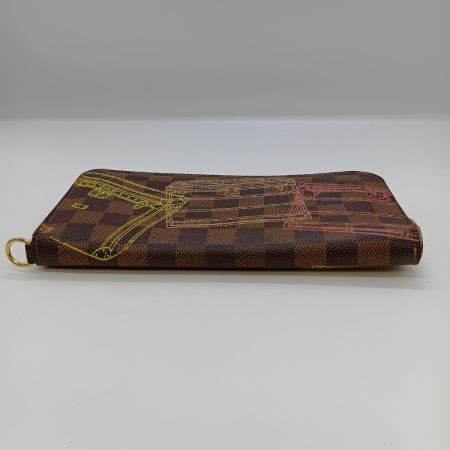  LOUIS VUITTON ルイヴィトン ダミエ ポルトフォイユ・アンソリット 長財布 Ｎ63025 ブラウン イニシャル有