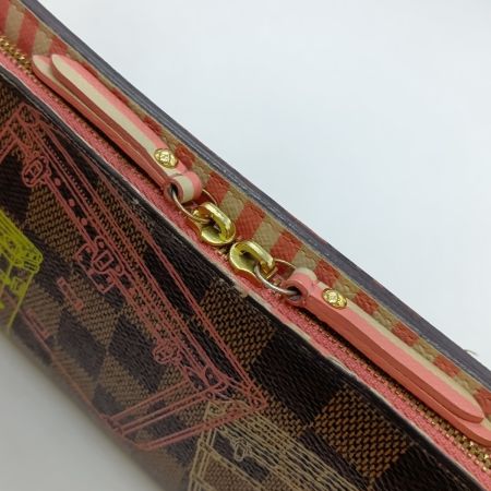  LOUIS VUITTON ルイヴィトン ダミエ ポルトフォイユ・アンソリット 長財布 Ｎ63025 ブラウン イニシャル有