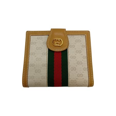  GUCCI グッチ オールドグッチ マイクロGG がま口 二つ折り財布 035･904･0902 ベージュ