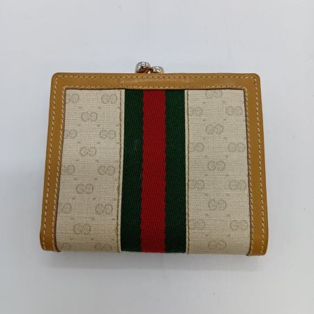  GUCCI グッチ オールドグッチ マイクロGG がま口 二つ折り財布 035･904･0902 ベージュ