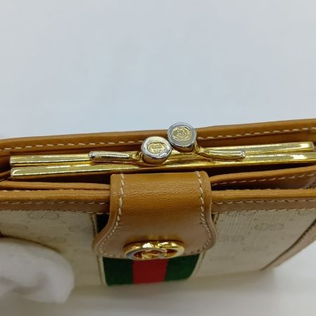  GUCCI グッチ オールドグッチ マイクロGG がま口 二つ折り財布 035･904･0902 ベージュ