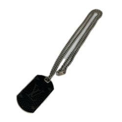 LOUIS VUITTON ルイヴィトン コリエ・プラーク モノグラム・エクリプス チェーン ネックレス M63640 長さ調節用金具破損 Bランク