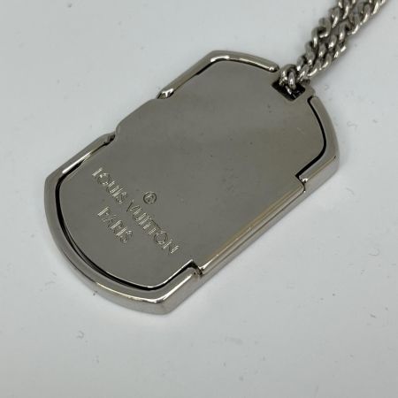 LOUIS VUITTON ルイヴィトン コリエ・プラーク モノグラム・エクリプス チェーン ネックレス M63640 長さ調節用金具破損