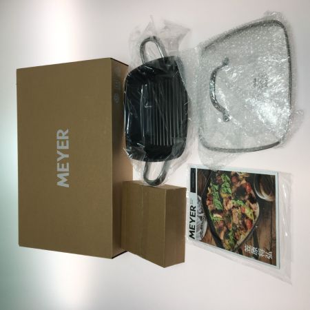  MAYER マイヤー　スクエアグリルパン　両手鍋　フライパン　24cm レシピブック付き