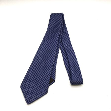  LOUIS VUITTON ルイヴィトン ネクタイ クラヴァット・マイクロダミエ 8CM ネイビー