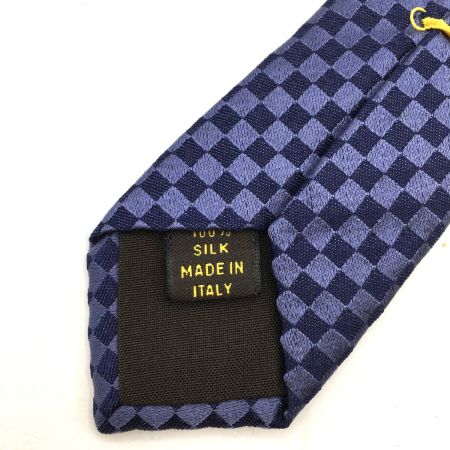  LOUIS VUITTON ルイヴィトン ネクタイ クラヴァット・マイクロダミエ 8CM ネイビー