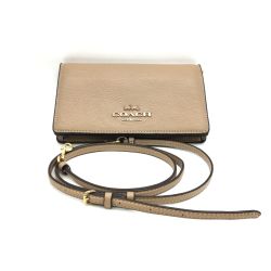 ◎◎ COACH コーチ  アンナ フォルドオーバー ショルダーバッグ クロスボディ CE212 ベージュ Bランク