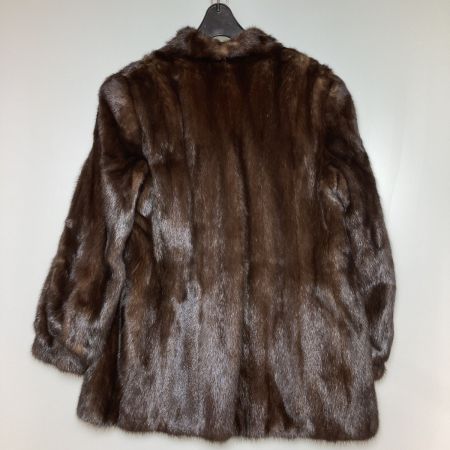   毛皮 ミンク ハーフコート レディース サイズ11 中生地汚れ有 ブラウン