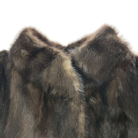   毛皮 ミンク ハーフコート レディース サイズ11 中生地汚れ有 ブラウン