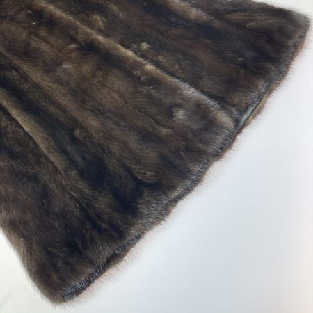   毛皮 ミンク ハーフコート レディース サイズ11 中生地汚れ有 ブラウン