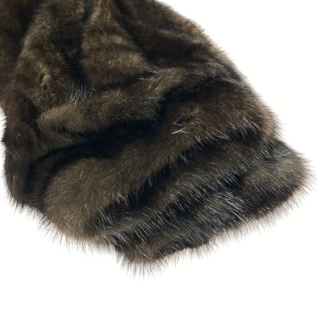   毛皮 ミンク ハーフコート レディース サイズ11 中生地汚れ有 ブラウン