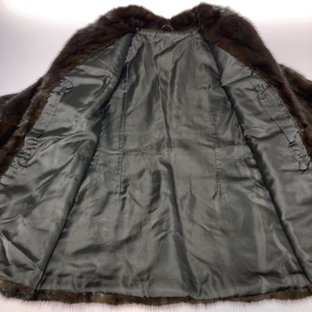   毛皮 ミンク ハーフコート レディース サイズ11 中生地汚れ有 ブラウン