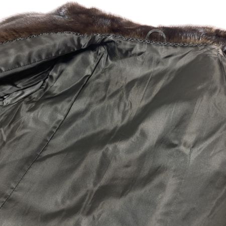   毛皮 ミンク ハーフコート レディース サイズ11 中生地汚れ有 ブラウン