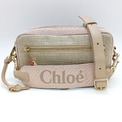 ◎◎ Chloe クロエ ボディバッグ ウッディ ベルトバッグ 3WAY ハンドバッグ CHC23AS432L.13 26Y ベージュ Bランク