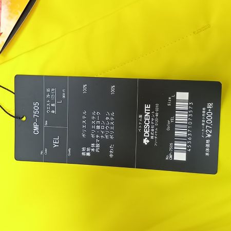  DESCENTE デサント S.I.O PANTS 40 スキーウェア パンツ サイズL イエロー