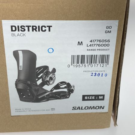  SALOMON サロモン スノーボード ビンディング DISTRICT ディストリクト サイズM 22-23年モデル L41776000 ブラック 箱付