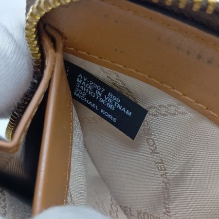 MICHAEL KORS マイケルコース ラウンドファスナー 長財布 34H1GT9E8B ブラウン