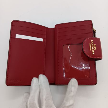  COACH コーチ ミディアム コーナー ジップ ウォレット シグネチャー 2つ折り財布 C0082 ブラウン