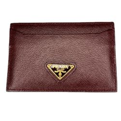 PRADA プラダ カードケース 1MC208 ボルドー Bランク