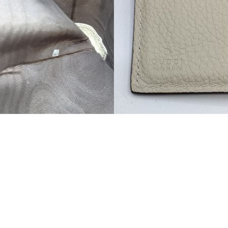  GUCCI グッチ エンボスロゴ ミニウォレット 3つ折り財布 731694 アイボリー