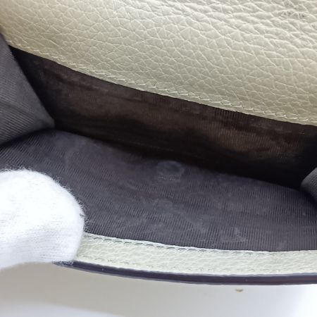  GUCCI グッチ エンボスロゴ ミニウォレット 3つ折り財布 731694 アイボリー