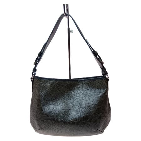  Vivienne Westwood ヴィヴィアン・ウエストウッド オーブ柄 ショルダーバッグ ブラック