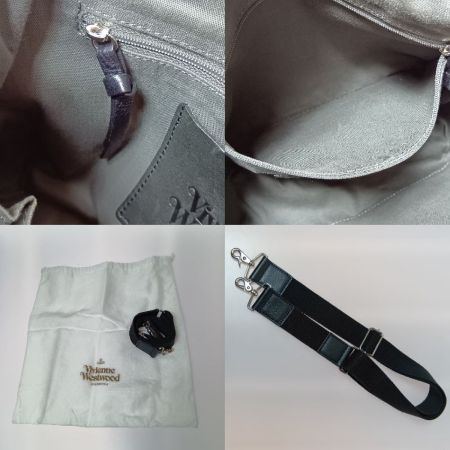  Vivienne Westwood ヴィヴィアン・ウエストウッド オーブ柄 ショルダーバッグ ブラック