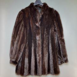 ◎◎ SAGAMINK 毛皮 ミンクコート レディース 13号 ダークブラウン Bランク