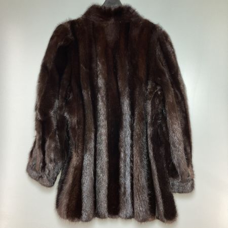  SAGAMINK 毛皮 ミンクコート レディース 13号 ダークブラウン