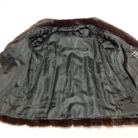  SAGAMINK 毛皮 ミンクコート レディース 13号 ダークブラウン