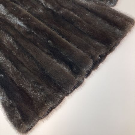  SAGAMINK 毛皮 ミンクコート レディース 13号 ダークブラウン