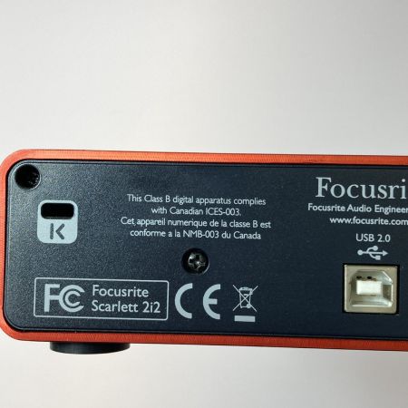  Focusrite フォーカスライト Scarlett 2i2 オーディオインターフェース 本体のみ 動作未確認 ジャンク