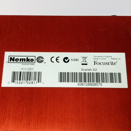  Focusrite フォーカスライト Scarlett 2i2 オーディオインターフェース 本体のみ 動作未確認 ジャンク