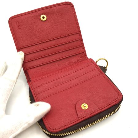  Chloe クロエ エデン レザー フリッジ二つ折り 財布 ウォレット  ブラウン