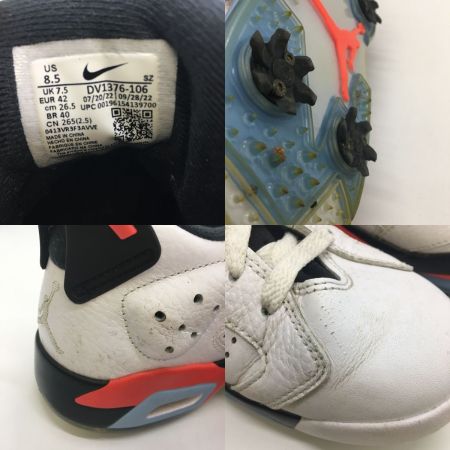  NIKE ナイキ エアジョーダン6  ロー ゴルフ  ホワイト  インフラレッド