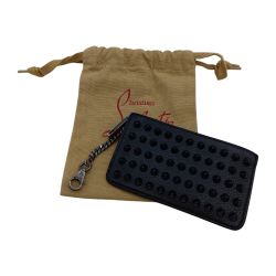 ◎◎ Christian Louboutin クリスチャンルブタン フラグメントケース コインケース カードケース スタッズ ブラック Cランク