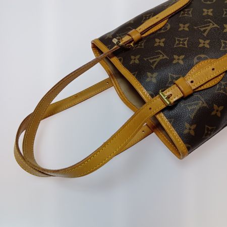  LOUIS VUITTON ルイヴィトン モノグラム プチ・バケット トートバッグ M42238 ブラウン ポーチ欠品 べたつき有