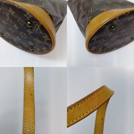  LOUIS VUITTON ルイヴィトン モノグラム プチ・バケット トートバッグ M42238 ブラウン ポーチ欠品 べたつき有
