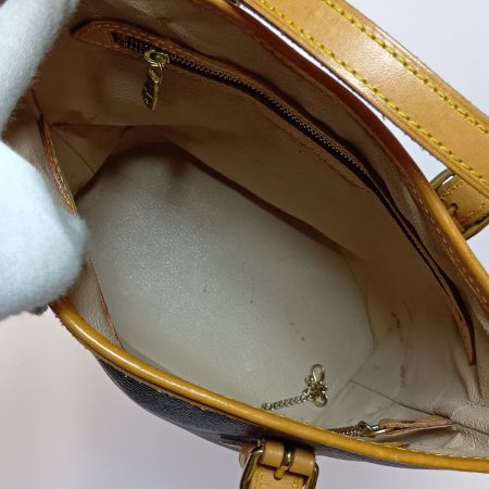  LOUIS VUITTON ルイヴィトン モノグラム プチ・バケット トートバッグ M42238 ブラウン ポーチ欠品 べたつき有