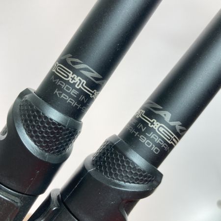  KIZAKI キザキ スキーストック プロシードTLアルミ KPAH-9010 ブラック 100-125cm 伸縮式 2本セット