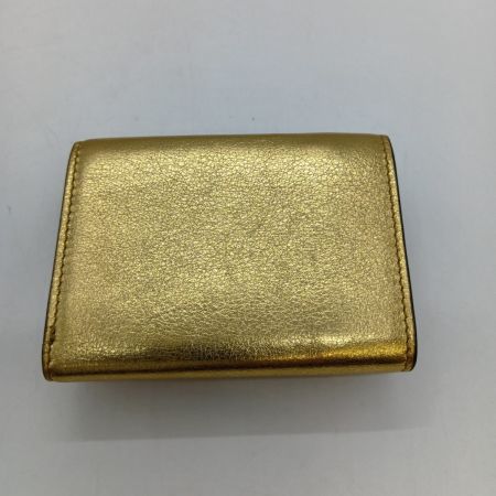  FENDI フェンディ ズッカ コンパクトウォレット 3つ折り財布 8M0395 ゴールド